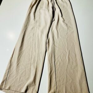 Wamiani wide-leg pull-on trousers. Beige
